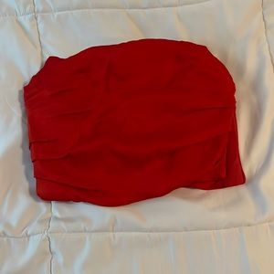 Zara red strapless going out top XS